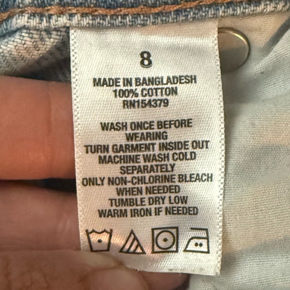 Aeropostale Women's Mom Jeans Size 8 Light Wash Distressed Ripped Denim - Picture 13 of 13